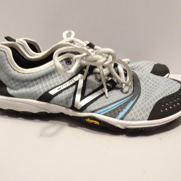 New Balance Minimus Running Shoes WT20LG2 Vibram Women Sz 8 Gray Blue Silver - Picture 2 of 7